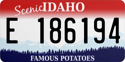 ID license plate E186194
