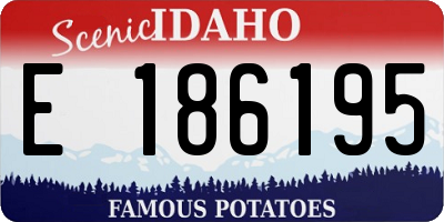 ID license plate E186195