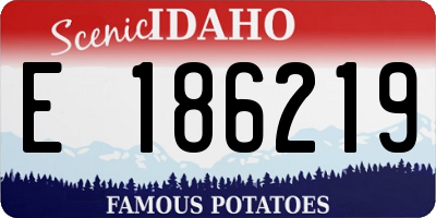 ID license plate E186219