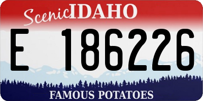 ID license plate E186226