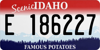 ID license plate E186227