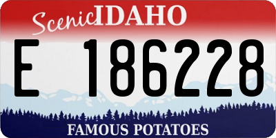 ID license plate E186228