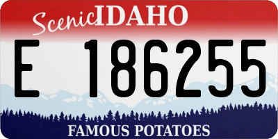 ID license plate E186255