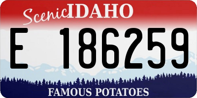 ID license plate E186259