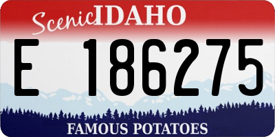 ID license plate E186275