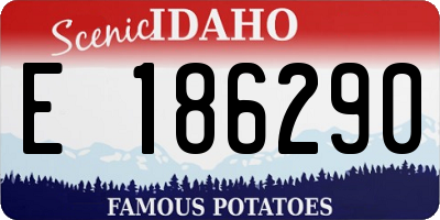 ID license plate E186290