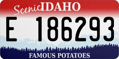 ID license plate E186293