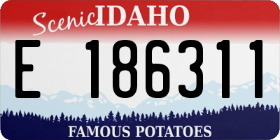ID license plate E186311