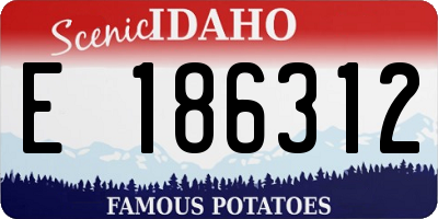 ID license plate E186312