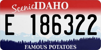 ID license plate E186322