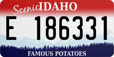 ID license plate E186331