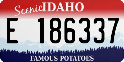 ID license plate E186337