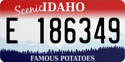 ID license plate E186349
