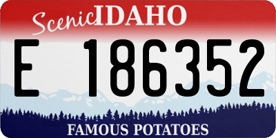 ID license plate E186352