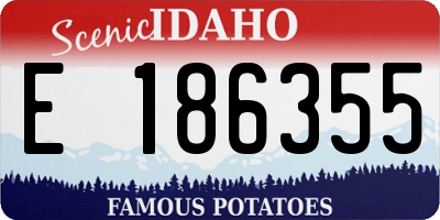 ID license plate E186355