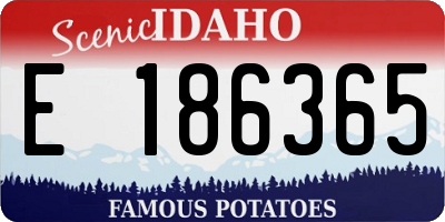 ID license plate E186365