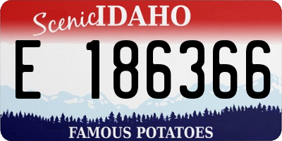 ID license plate E186366