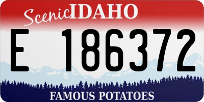 ID license plate E186372