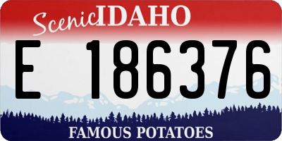 ID license plate E186376