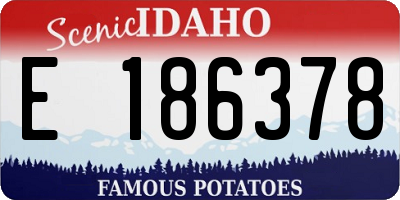 ID license plate E186378