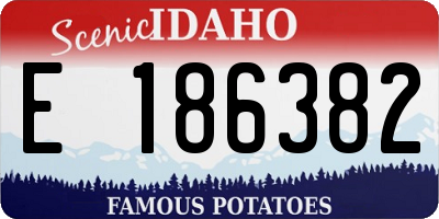 ID license plate E186382