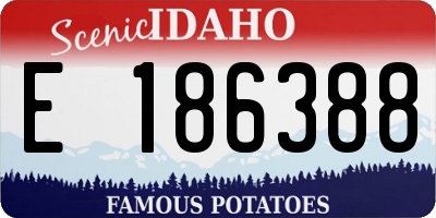 ID license plate E186388