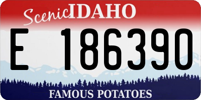 ID license plate E186390