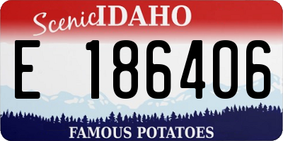 ID license plate E186406