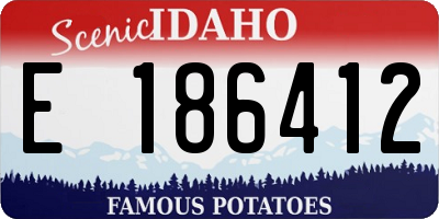 ID license plate E186412