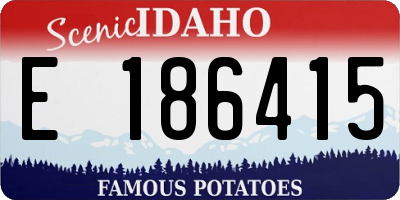 ID license plate E186415