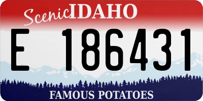 ID license plate E186431