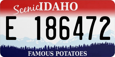 ID license plate E186472