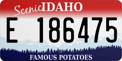 ID license plate E186475