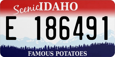 ID license plate E186491