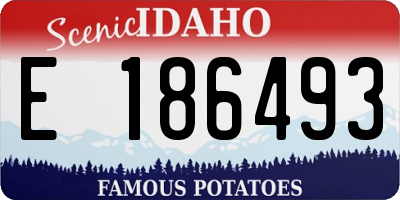 ID license plate E186493