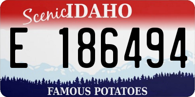 ID license plate E186494