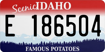 ID license plate E186504