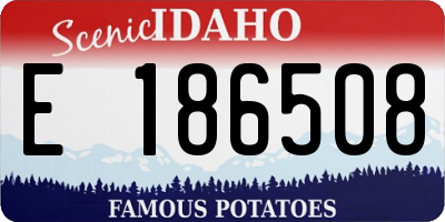 ID license plate E186508