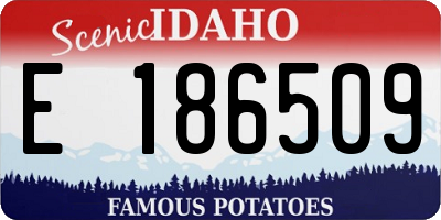 ID license plate E186509