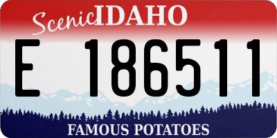 ID license plate E186511