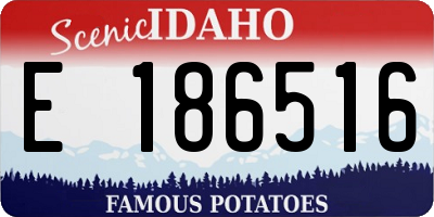 ID license plate E186516