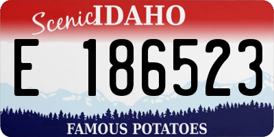 ID license plate E186523