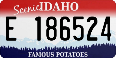 ID license plate E186524