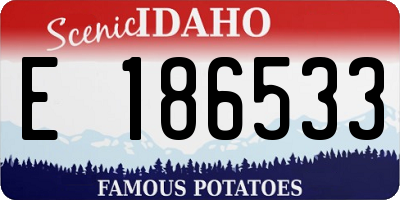ID license plate E186533