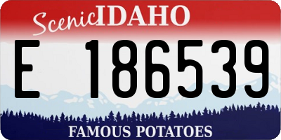 ID license plate E186539