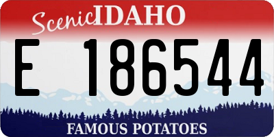 ID license plate E186544