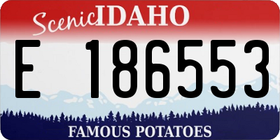 ID license plate E186553
