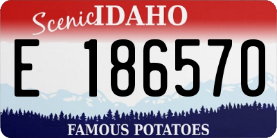ID license plate E186570