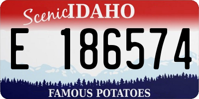ID license plate E186574