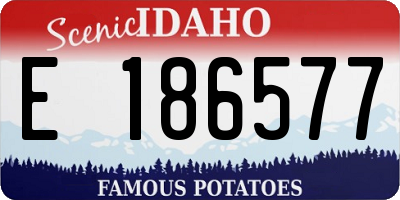 ID license plate E186577